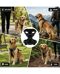 ProMounts Reflective No Pull Dog Harness with Front and Back Leash Clips