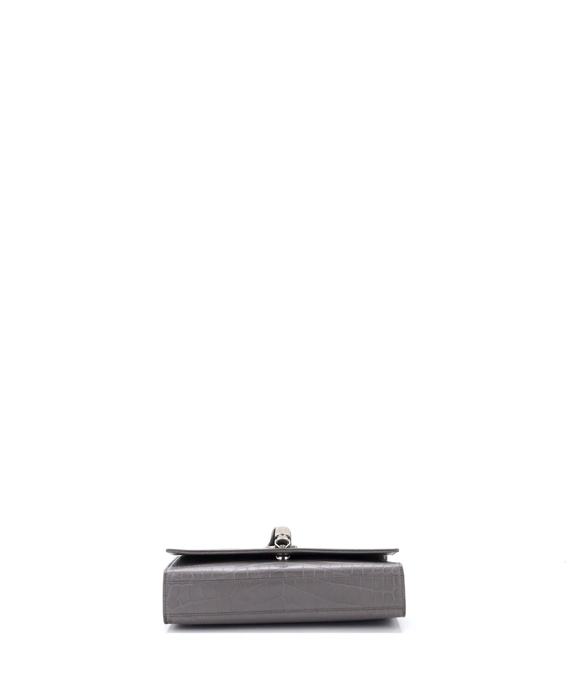 Pre-Owned Saint Laurent Medium Classic Monogram Tassel Crossbody Bag Embossed Leather
