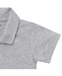 Gerber Baby Boys ( New Born To 18 M ) Polo Bodysuit Heather,
