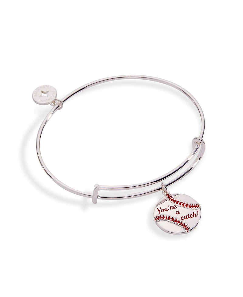 Alex and Ani You're A Catch" Baseball Charm Bangle