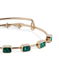 Alex and Ani May Birthstone Emerald Cut Bangle