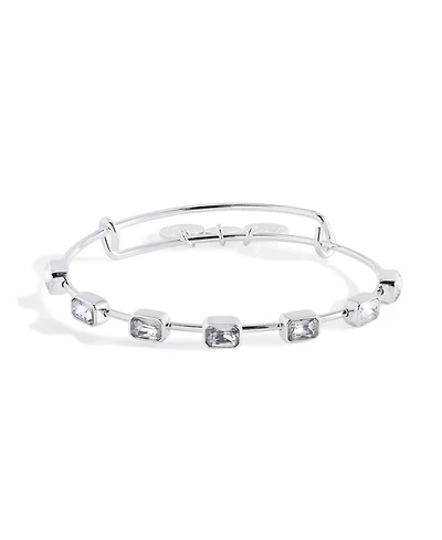 Alex and Ani April Birthstone Emerald Cut Bangle