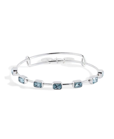 Alex and Ani March Birthstone Emerald Cut Bangle