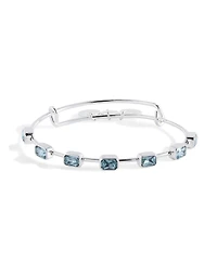 Alex and Ani March Birthstone Emerald Cut Bangle