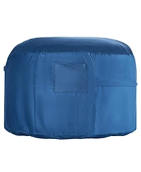 Sugift Round Bean Bag Chair with Removable Washable Cover Dutch Velvet Foam Filling Side Pocket