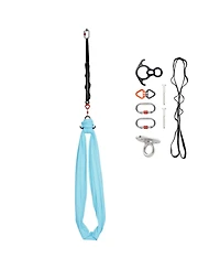 Sugift Aerial Yoga Hammock Swing With Nylon Fabric Daisy Rope Pe Zipper Bag 300 lbs Load Dual-Function