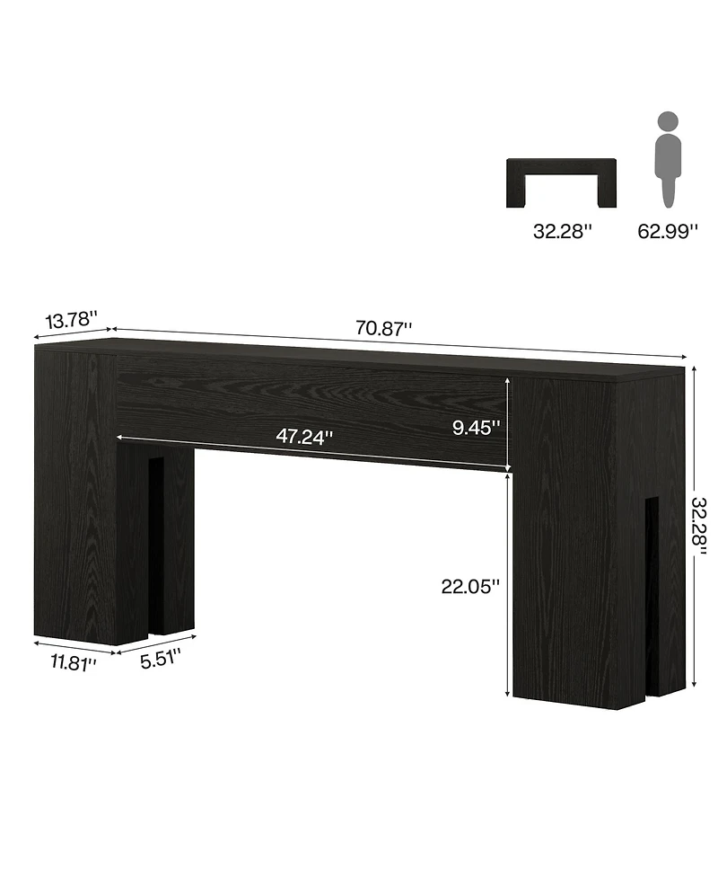 Tribesigns 71-Inch Long Console Table, Farmhouse Sofa
