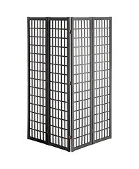 Slickblue Wood Folding Privacy Room Divider Screen 4 Panel Partition for Indoor Home Office Decor