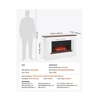 Slickblue 65.5in Electric Fireplace Stove Heater with Mantel 1500W Remote Timer