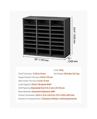Slickblue 24 Compartment Literature Organizer with Adjustable Shelves