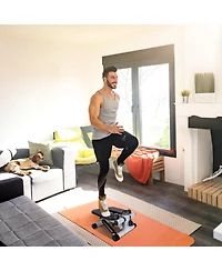 Sevorley Mini Stepper Exercise Machine with Resistance Bands, Lcd Monitor, Adjustable Intensity, Non-Slip Pedals, Steel Frame