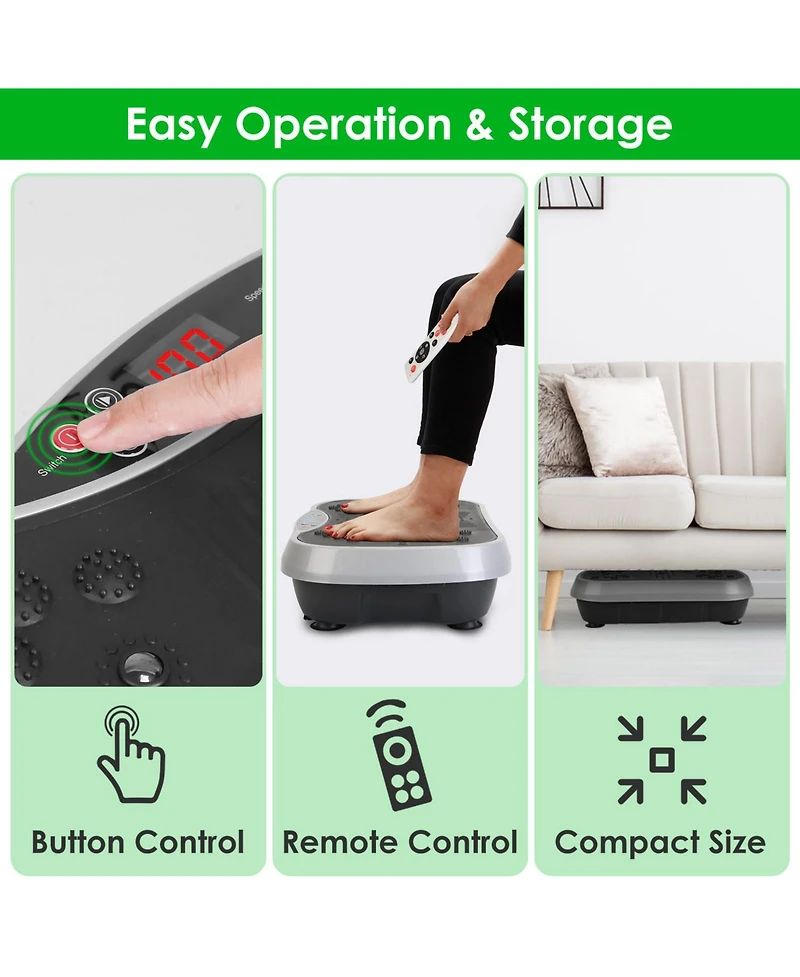 Sevorley Whole Body Vibration Plate Exercise Machine with Remote, 120 Speed Levels and Resistance Bands