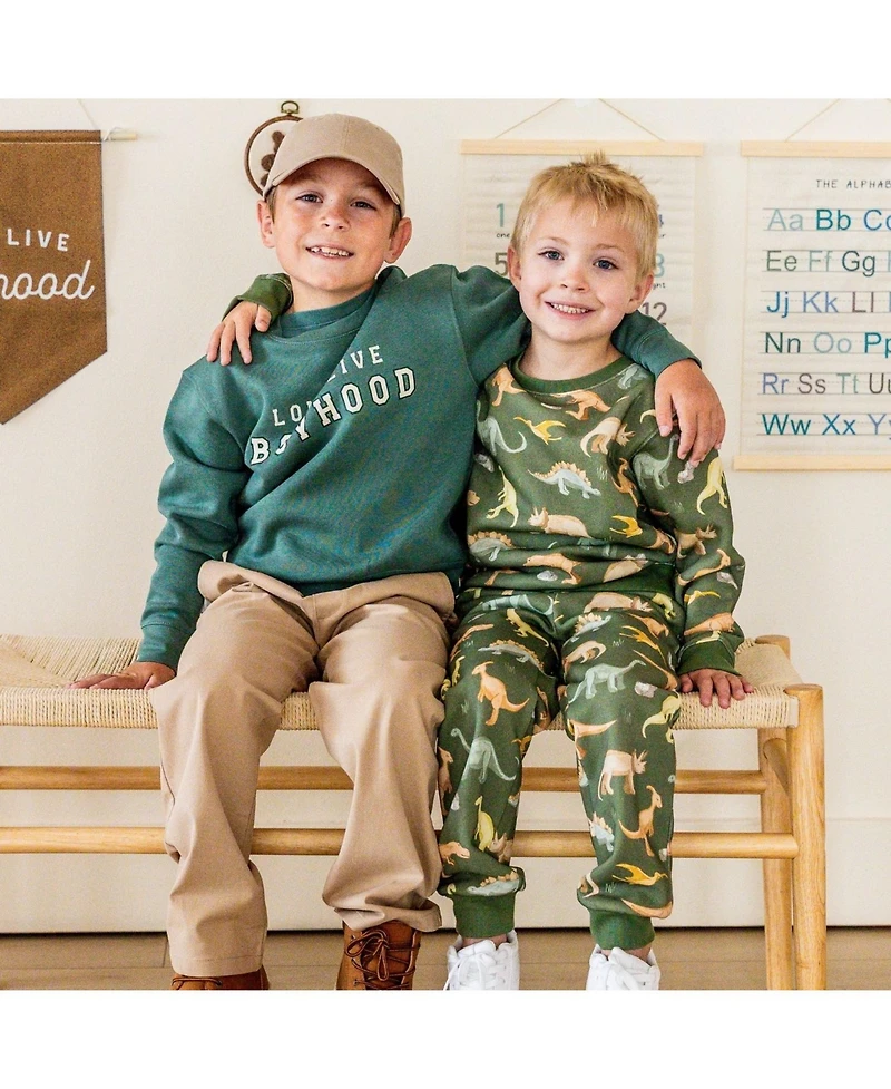 Sweet Wink Baby Boys Dinosaurs Rock Sweatshirt and Jogger Set
