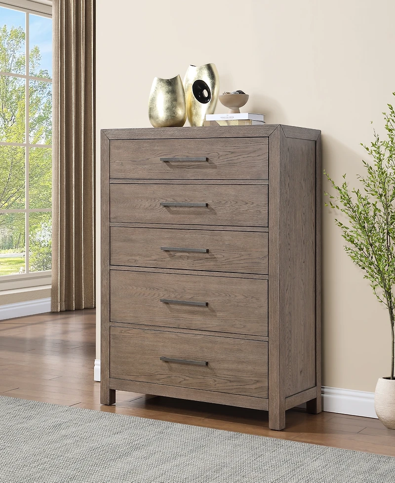 Adler 55" Plywood 5-Drawer Chest, Macy's Exclusive