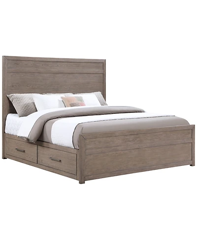 Adler King Plywood Modern Storage Bed, Macy's Exclusive