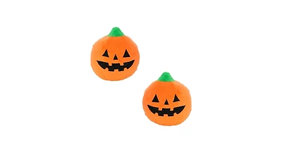 Mighty Ball Small Pumpkin 2 Pack , Durable Squeaky Dog Toy