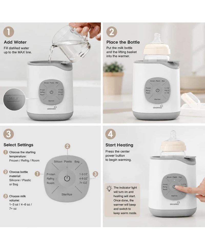 Grownsy Baby Bottle Warmer
