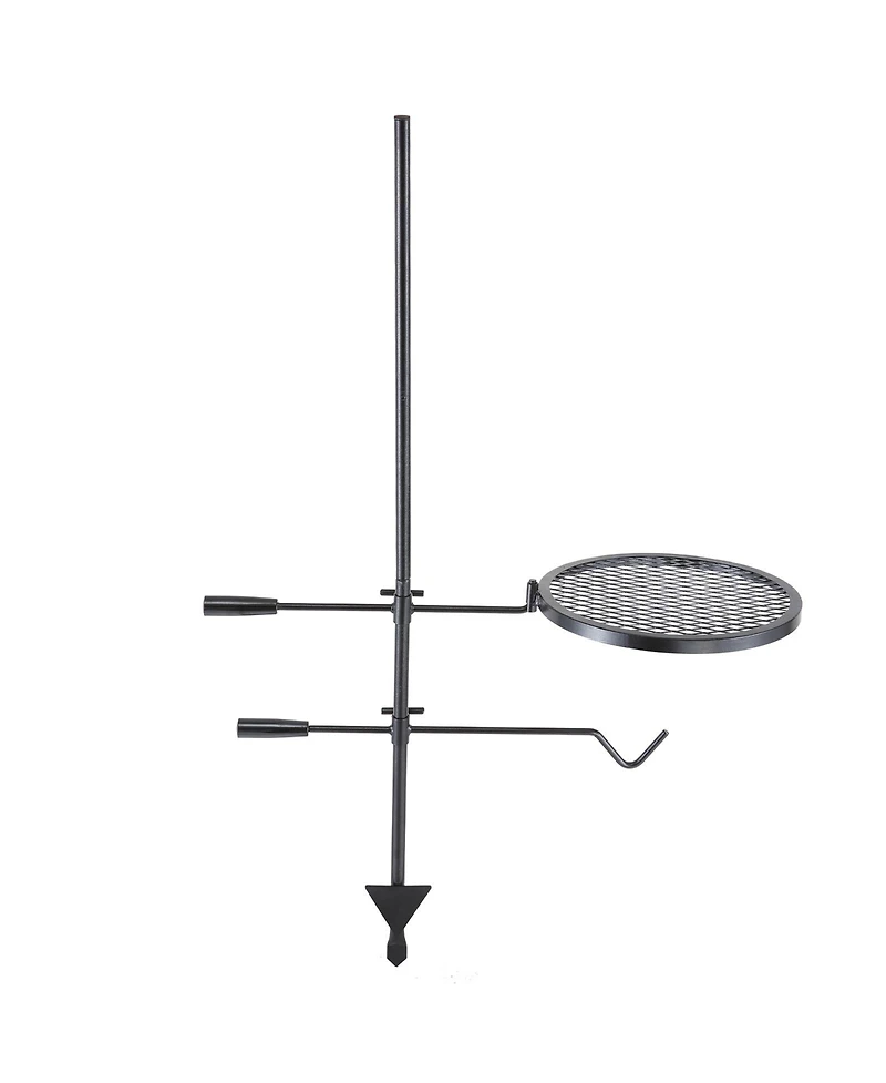 Sugift Swivel Campfire Grill Heavy Duty Steel Fire Pit Grill Grate 360 Adjustable Portable Outdoor Bbq