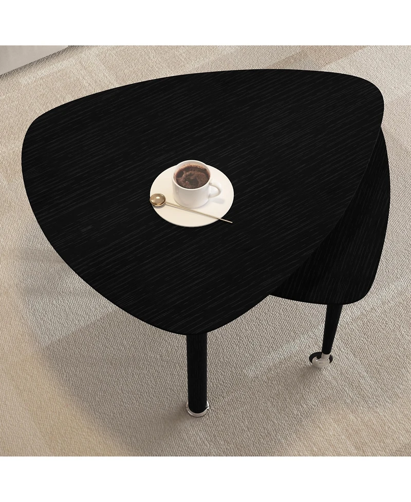 Flynama 360degree(s) Rotatable Coffee Table, Oak Veneer