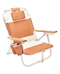 SUNNYLiFE Deluxe Beach Chair: Tierra Clay Block