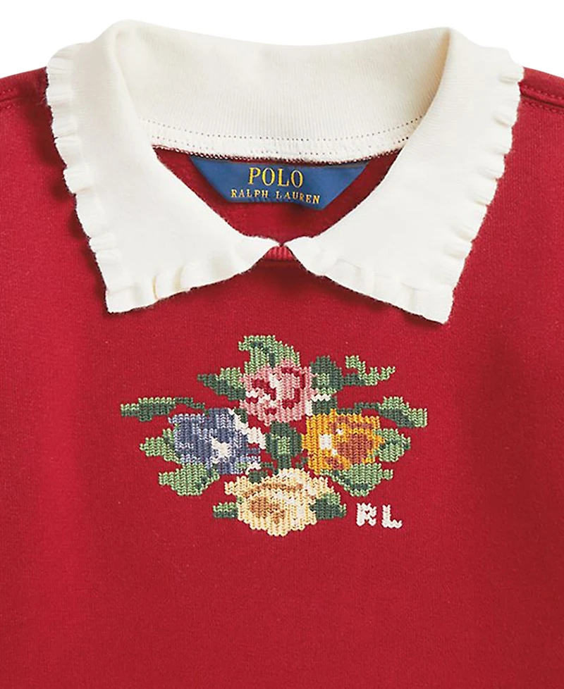 Polo Ralph Lauren Girls' 2T-6X Collared Fleece Sweatshirt