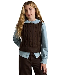 Polo Ralph Lauren Girls' 7-16 Cable-Knit Cotton Sweater Vest