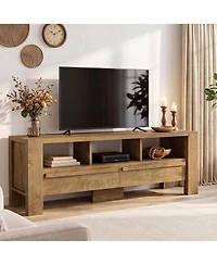 Tribesigns Tv Stand with Drawers and 3 Open Shelves,Television Stands Tv