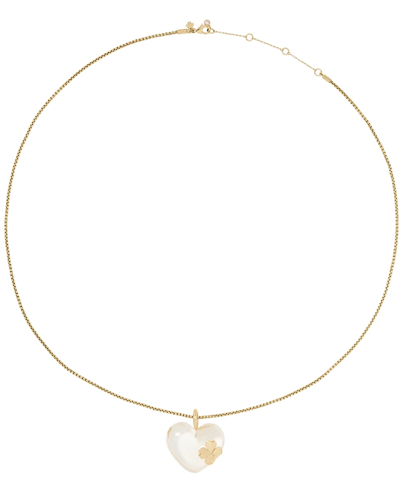 kate spade new york Gold-Tone Flower Lucite Statement Pendant Necklace