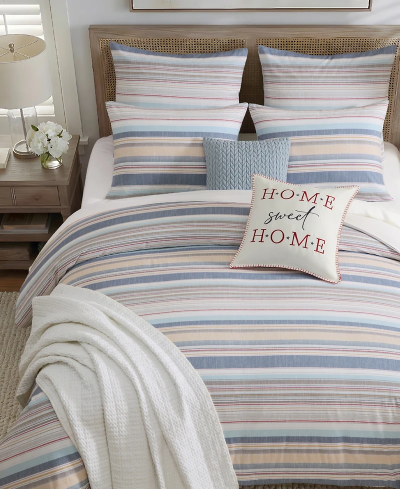 Levtex Home Providence Stripe Reversible 3-Piece Duvet Set, King/California King