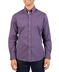 TailorByrd Men's Tonal Gingham Long Sleeve Shirt
