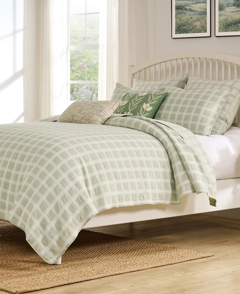 Greenland Home Fashions Millhouse Jacquard-Woven -Piece Coverlet Set
