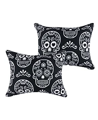 Greenland Home Fashions Sugar Skull Jacquard-Woven Lightweight Pillow Sham, Standard