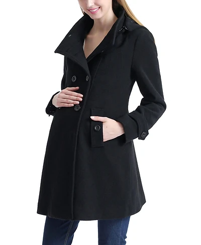 kimi + kai Women's Maternity Penelope Wool Blend A-Lined Coat