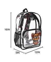 Five Nights at Freddy's Freddy Fazbear 16" Clear Backpack For School And Travel