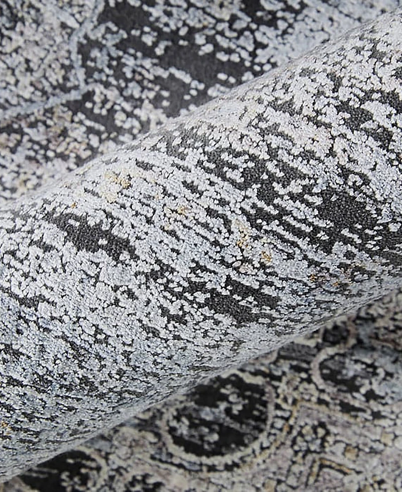Feizy Sarrant R3963 Charcoal 2'8" x 8' Runner Rug