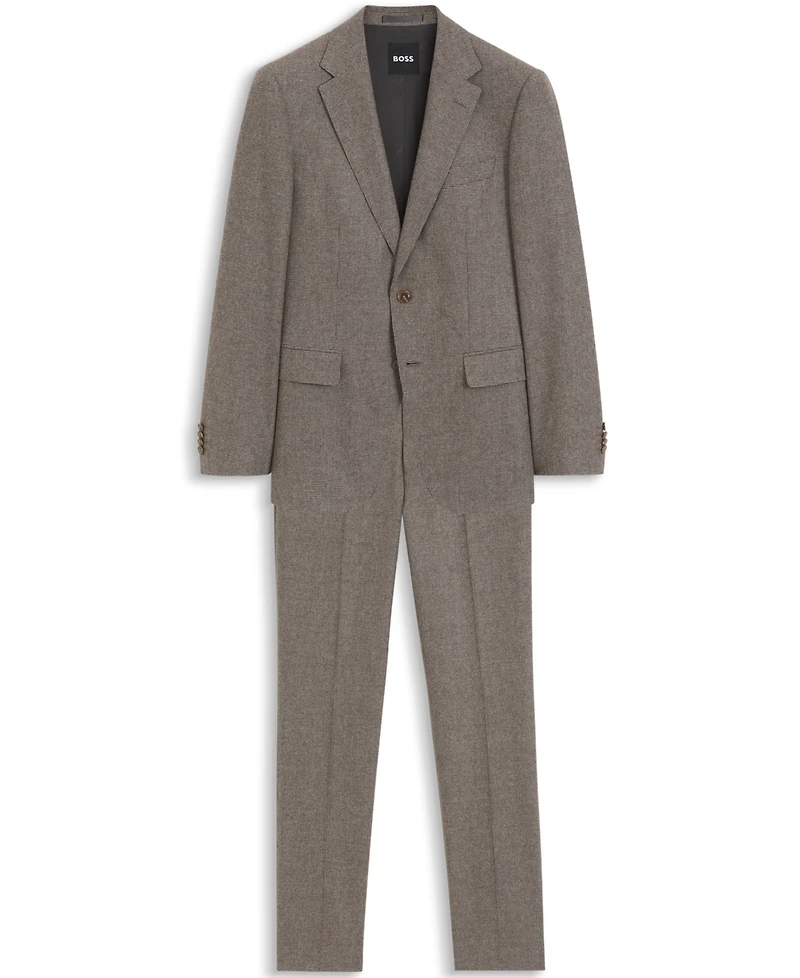 Boss by Hugo Men's Virgin Wool Slim-Fit Patterned Suit