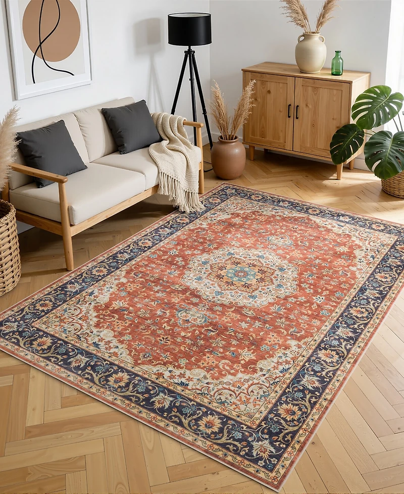 Mink Home Homewell Machine Washable HAM4004 9'10"x13'11" Area Rug
