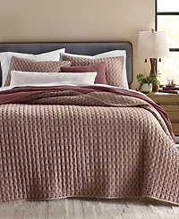 Oake Plum Floral 3-Piece Coverlet Set, King, Macy's Exclusive