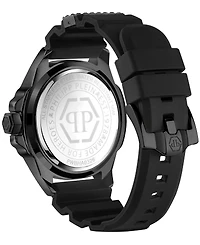 Philipp Plein Majesty Men's Black Silicone Strap Watch 45mm
