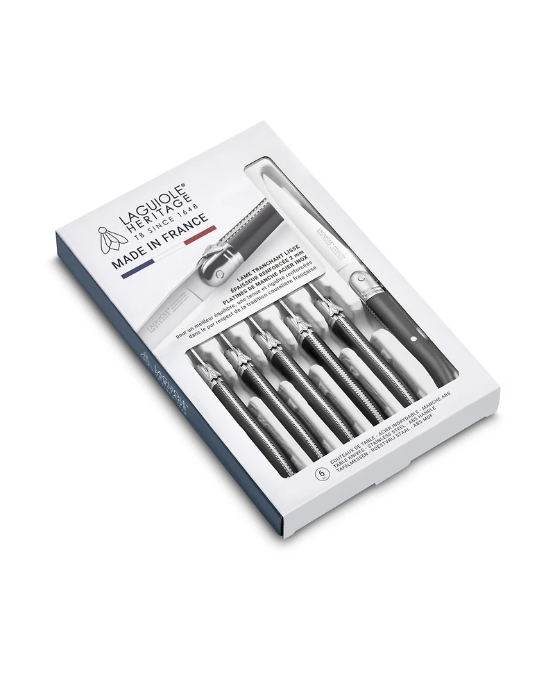 Laguiole Heritage Stainless Steel 6-Piece Steak Knife Set
