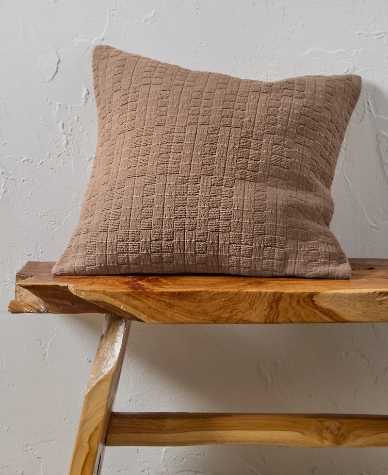 Oake Chunky Basketweave Macy's Exclusive Oeko-Tex Standard 100 Certified Decorative Pillow, 18" x