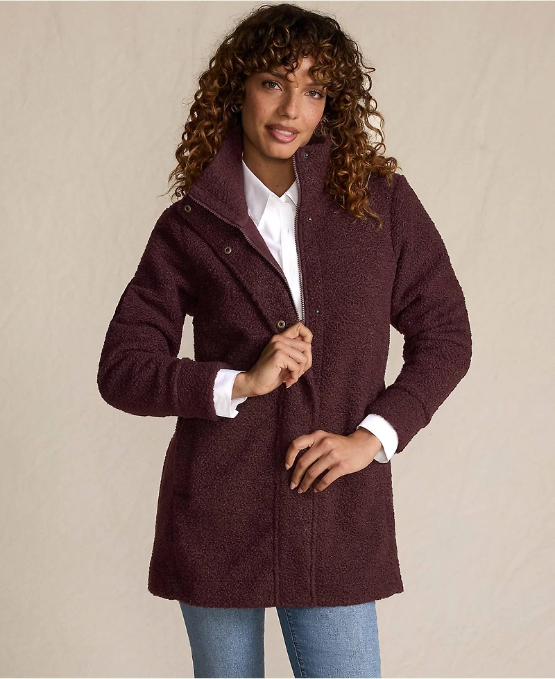 Lands' End Women's Tall Boucle Fleece Coat
