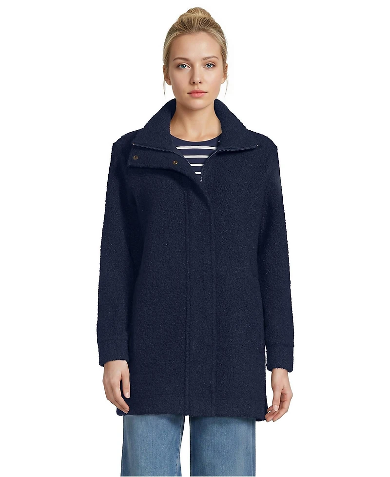 Lands' End Women's Boucle Fleece Coat