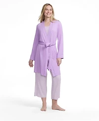 Lands' End Women's Cooling 3 Piece Pajama Set - Tank Crop and Robe