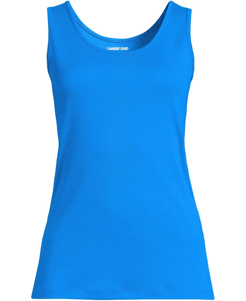 Lands' End Women's Tall Cotton Tank Top