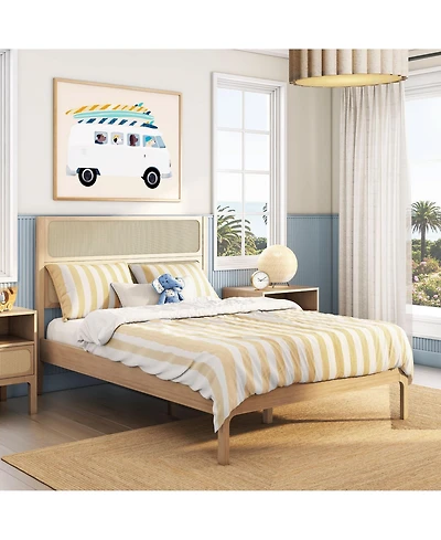 Max & Lily Elio/Rattan Full Single Bed