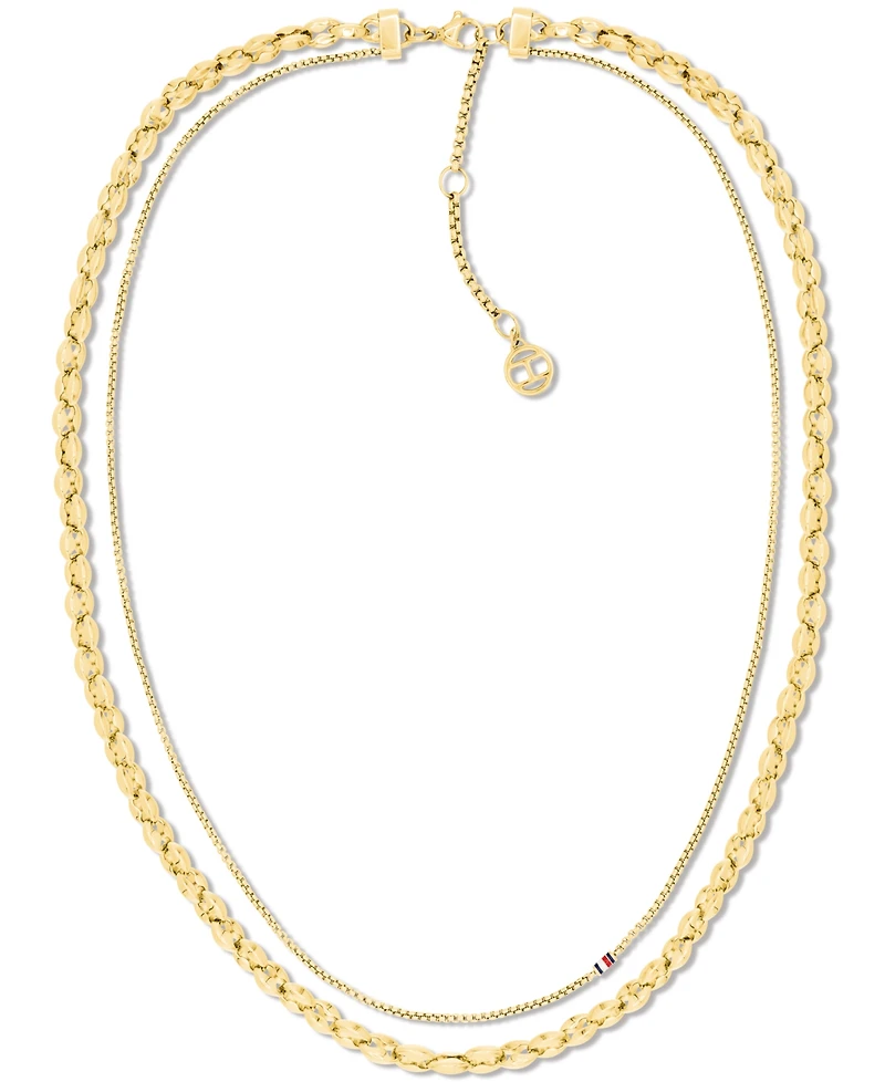 Tommy Hilfiger Women's Layering Sets Gold-Tone Stainless Steel Necklace