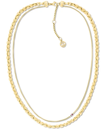 Tommy Hilfiger Women's Layering Sets Gold-Tone Stainless Steel Necklace