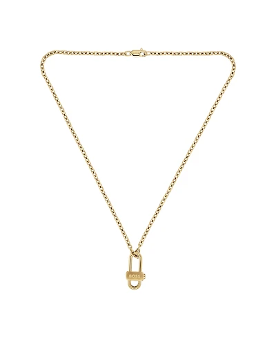Hugo Boss Men's Ventoux Ionic Plated Thin Gold Steel Necklace