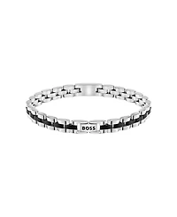 Hugo Boss Men's Archer Stainless Steel Ionic Plated Black Steel Bracelet